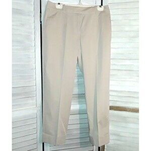 Ann Taylor Women's Slacks Size 8 Cuffed Crop Flat Front Pants Khakis